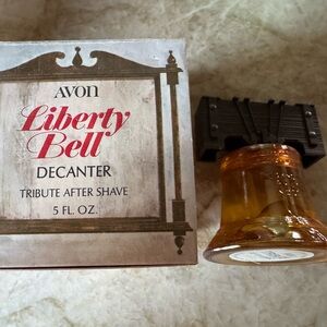Avon Liberty Bell Amber Decanter